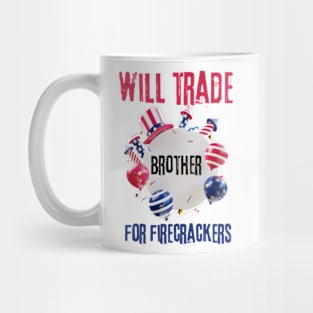 Funny girls 4th Of July Kids Trade Sister For Firecrackers Mug